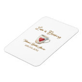 Love is Brewing white coffee mug heart bridal show Magnet (Linke Seite)