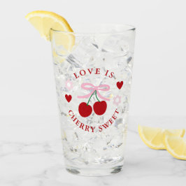 Love Is Cherry Sweet Brautparty Glas