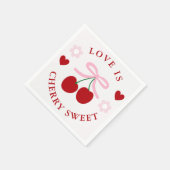 Love Is Cherry Sweet Brautparty Serviette (Ecke)