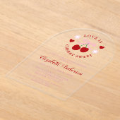 Love Is Cherry Sweet Bridal Shower Acryleinladungen (Ablage )