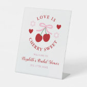 Love Is Cherry Sweet Bridal Shower Sockelschild (Vorderseite)