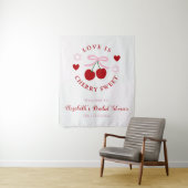 Love Is Cherry Sweet Bridal Shower Wandteppich (Beispiel)