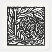 Love is Enough von William Morris Quadratischer Aufkleber (Vorderseite)