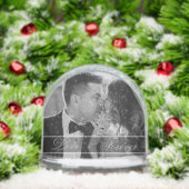 "Love is Forever" Photo Wedding Keepsake Schneekugeln (Weihnachten)