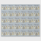 Love is French Bulldogs Geschenkpapier (Flach)