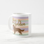 Love is Golden Coffee Mug Kaffeetasse (Vorderseite Links)