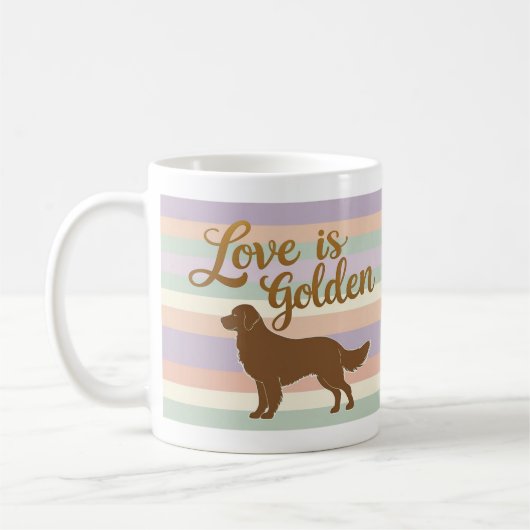 Love is Golden Coffee Mug Kaffeetasse (Links)