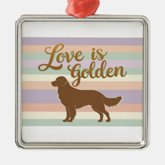 Love is Golden Ornament Aus Metall