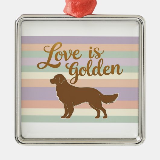 Love is Golden Ornament Aus Metall (Vorne)
