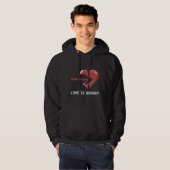 Love Is Hungry – Pixel Heart  Hoodie (Vorne ganz)