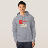 Love Is Hungry – Retro Pixel-Herzen Hoodie (Vorne ganz)