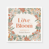 Love is in Bloom Boho Wildflower Bridal Shower Serviette (Vorderseite)