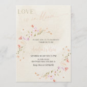Love Is in Bloom Bridal Shower-Floral Garden Theme Einladung (Vorderseite)