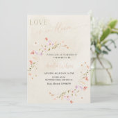 Love Is in Bloom Bridal Shower-Floral Garden Theme Einladung (Stehend Vorderseite)