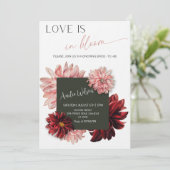 Love Is in Bloom Bridal Shower-Floral Garden Theme Einladung (Stehend Vorderseite)