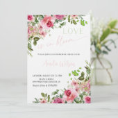 Love Is in Bloom Bridal Shower-Floral Garden Theme Einladung (Stehend Vorderseite)