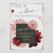 Love Is in Bloom Bridal Shower-Floral Garden Theme Einladung (Vorderseite)