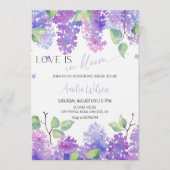 Love Is in Bloom Bridal Shower-Floral Garden Theme Einladung (Vorderseite)