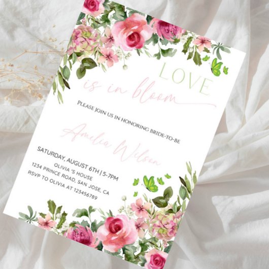 Love Is in Bloom Bridal Shower-Floral Garden Theme Einladung