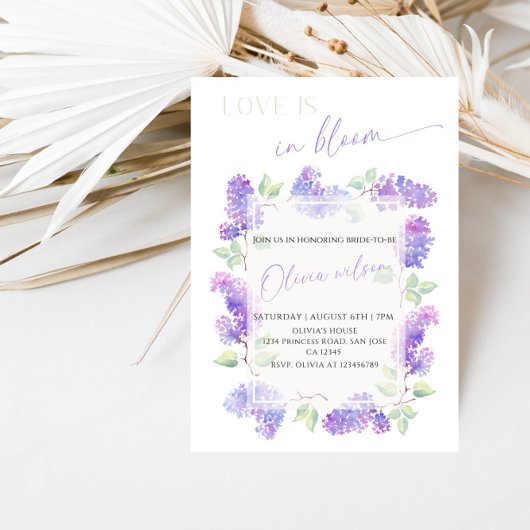 Love Is in Bloom Bridal Shower-Floral Garden Theme Einladung