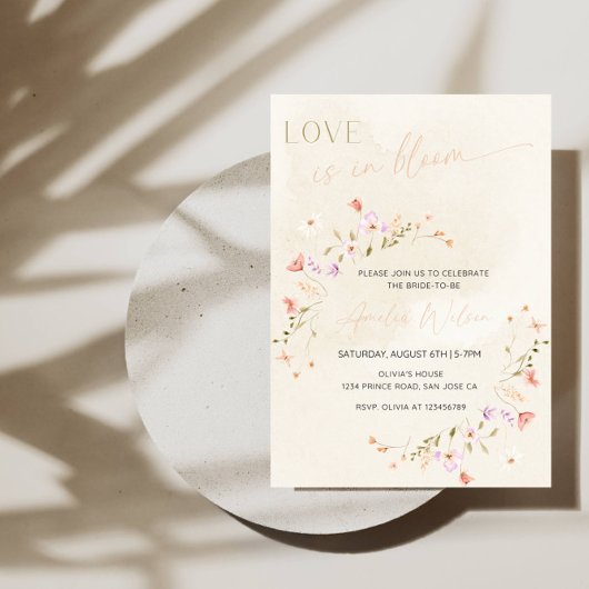 Love Is in Bloom Bridal Shower-Floral Garden Theme Einladung