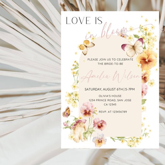 Love Is in Bloom Bridal Shower-Floral Garden Theme Einladung
