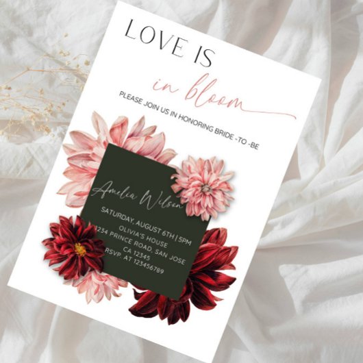 Love Is in Bloom Bridal Shower-Floral Garden Theme Einladung