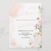 Love Is in Bloom Bridal Shower-Floral Garden Theme Einladung (Vorderseite)