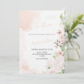 Love Is in Bloom Bridal Shower-Floral Garden Theme Einladung (Stehend Vorderseite)