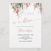 Love Is in Bloom Bridal Shower-Floral Garden Theme Einladung (Vorderseite)