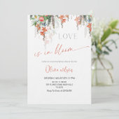 Love Is in Bloom Bridal Shower-Floral Garden Theme Einladung (Stehend Vorderseite)