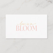 Love Is In Bloom Bridal Shower Recipe Request Begleitkarte (Rückseite)
