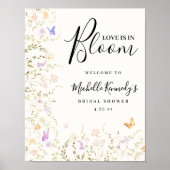 Love Is In Bloom Bridal Shower Welcome Sign  Poster (Vorne)