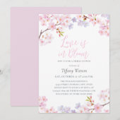 Love is in Bloom Cherry Blossom Bridal Shower Einladung (Vorne/Hinten)