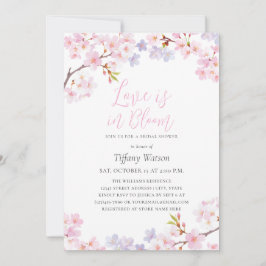 Love is in Bloom Cherry Blossom Bridal Shower Einladung