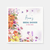 love is in bloom colorful wildflower bridal shower serviette (Vorderseite)
