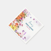 love is in bloom colorful wildflower bridal shower serviette (Ecke)