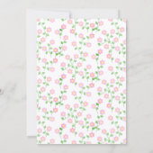 Love Is In Bloom Pink Floral Bridal Shower Einladung (Rückseite)