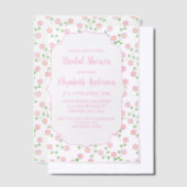 Love Is In Bloom Pink Floral Bridal Shower Pergament Einladungen (Versetzt)