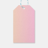 Love is in Bloom Pink Roses Blush Background Geschenkanhänger (Rückseite)