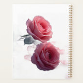 Love is in Bloom Pink Roses Romantic Valentine's  Planer (Rückseite)