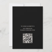 Love Is In Bloom | QR Code Registry Bridal Shower Einladung (Rückseite)