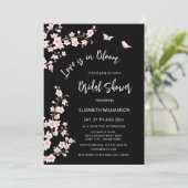 Love Is In Bloom | QR Code Registry Bridal Shower Einladung (Stehend Vorderseite)