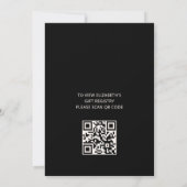 Love Is In Bloom | QR Code Registry Bridal Shower Einladung (Rückseite)