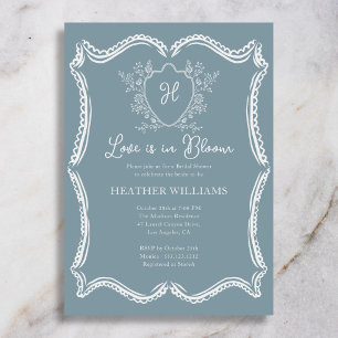 Love Is In Bloom Regency-Krone Blaue Brautparty Einladung