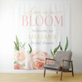 Love Is In Bloom Soft Pink Floral Photo Backdrop  Wandteppich (Beispiel)