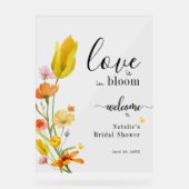 Love is in Bloom Spring Bridal Shower Welcome Acrylschild (Vorderseite)