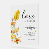 Love is in Bloom Spring Bridal Shower Welcome Acrylschild (Winkel)