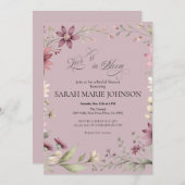 Love is in Bloom Spring Floral Bridal Shower Einladung (Vorne/Hinten)