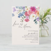Love is in bloom spring floral bridal shower einladung (Stehend Vorderseite)